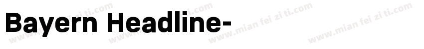 Bayern Headline字体转换